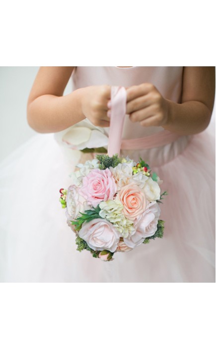 Elegant/Fascinating/Dreamlike Round Silk Flower Bridesmaid Bouquets/Junior Bridesmaid Bouquets -