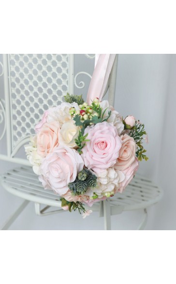 Elegant/Fascinating/Dreamlike Round Silk Flower Bridesmaid Bouquets/Junior Bridesmaid Bouquets -