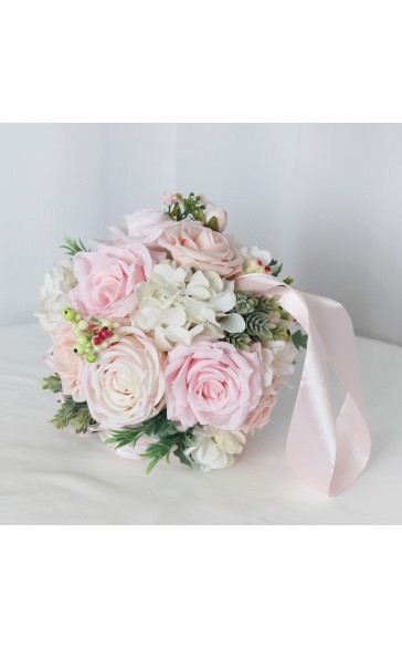 Elegant/Fascinating/Dreamlike Round Silk Flower Bridesmaid Bouquets/Junior Bridesmaid Bouquets -