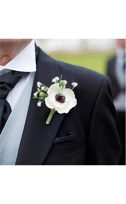 Elegant/Fascinating/Dreamlike Free-Form Silk Flower Boutonniere -