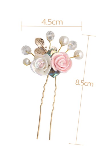 Flower Girl Polyester/Alloy/Imitation Pearls/Artificial Flower Tiaras With Flower/Sequin/Pearl (Set of 3 pieces)