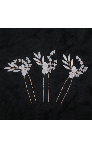 Hairpins/Headpiece Exquisite With Rhinestone/Crystal (Set of 3 pieces)