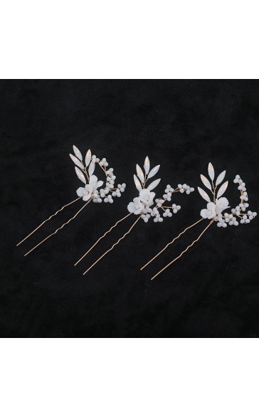 Hairpins/Headpiece Exquisite With Rhinestone/Crystal (Set of 3 pieces)