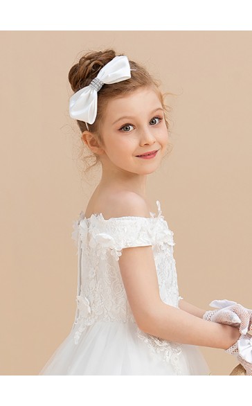 Flower Girl Satin/Polyester Tiaras With Rhinestones