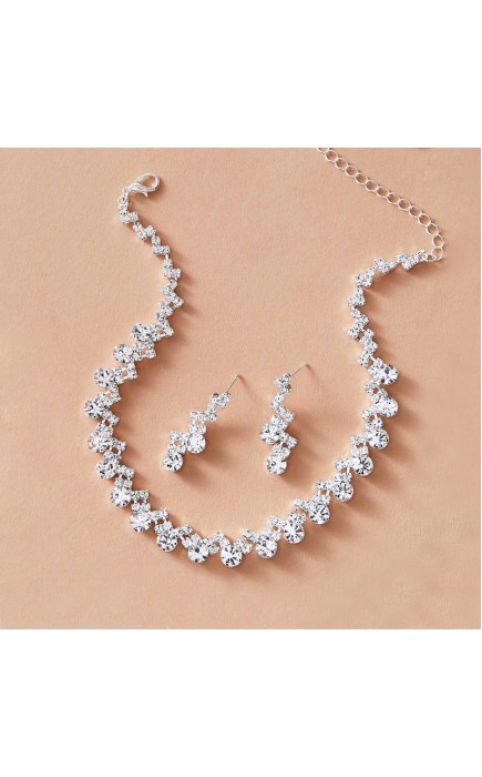 Ladies' Elegant/Beautiful/Classic/Pretty/Attractive Alloy With Round Rhinestone Jewelry Sets