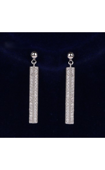 Elegant/Beautiful/Classic/Pretty Alloy With Round Rhinestone Earrings