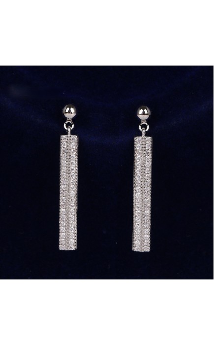 Elegant/Beautiful/Classic/Pretty Alloy With Round Rhinestone Earrings