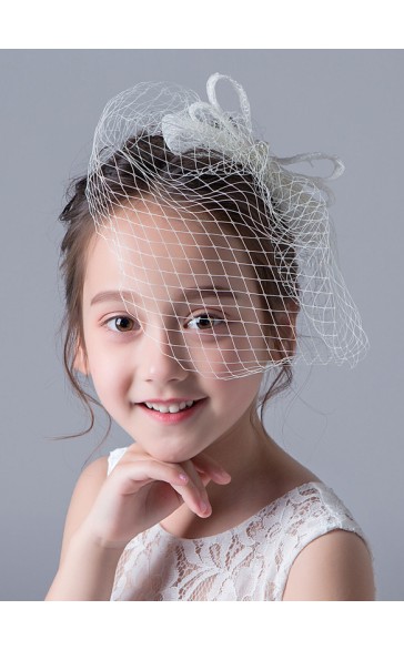 Flower Girl Imitation Pearls/Lace Tiaras/Hairpins With Beading