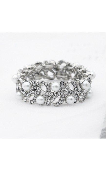 Beautiful/Charming/Attractive Alloy With Round Rhinestone/Imitation Pearls Bracelets