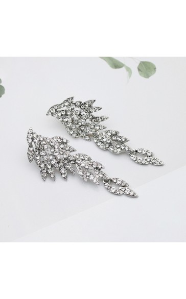 Beautiful/Attractive Alloy With Round Rhinestone Earrings