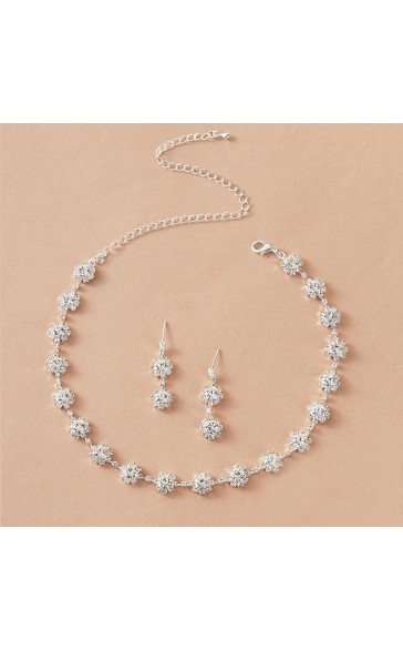 Ladies' Beautiful/Attractive Alloy With Round Rhinestone Jewelry Sets