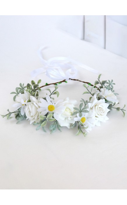 Flower Girl Artificial Flower Tiaras With Flower