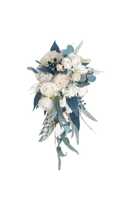 Cascade Silk Flower Bridal Bouquets -