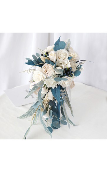 Cascade Silk Flower Bridal Bouquets -