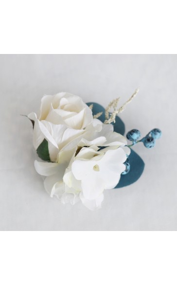 Free-Form Silk Flower Wrist Corsage -