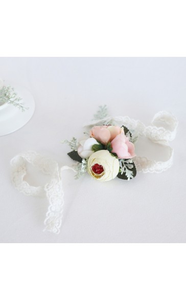 Silk Flower Wrist Corsage -