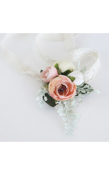 Silk Flower Wrist Corsage -