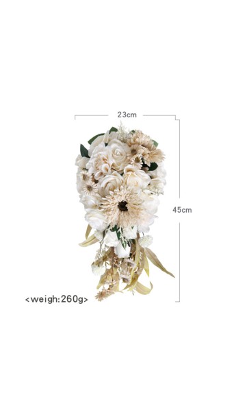 Cascade Silk Flower Bridal Bouquets -