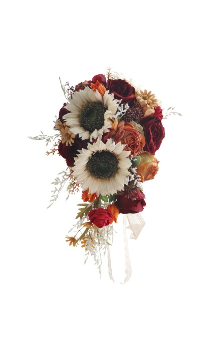 Cascade Silk Flower Bridal Bouquets -