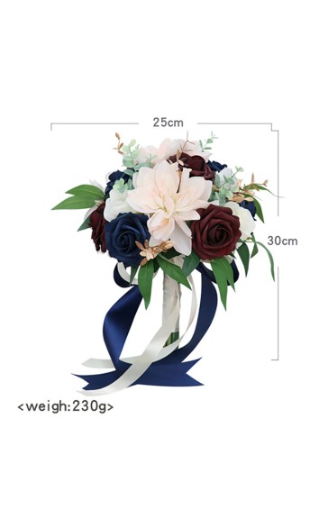 Round Silk Flower Bridal Bouquets -