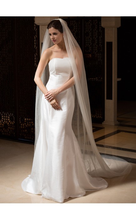 Two-tier Cut Edge Cathedral Bridal Veils