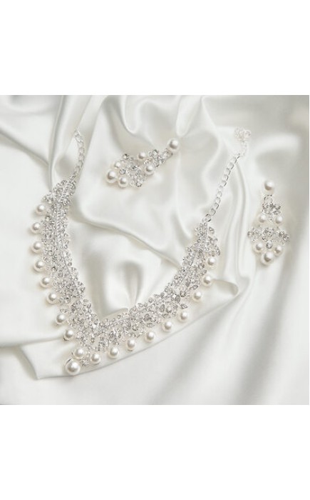 Ladies' Gorgeous Alloy With Irregular Pearl/Rhinestone Jewelry Sets