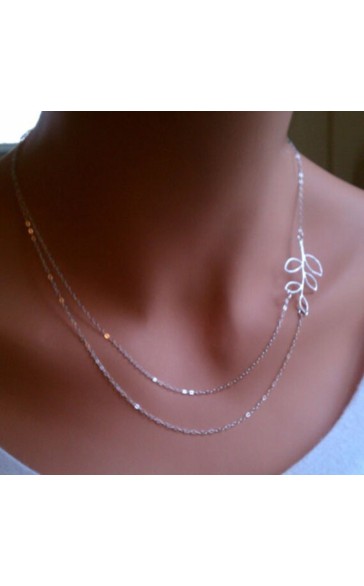 Ladies' Unique Alloy With Irregular Rhinestone Necklaces