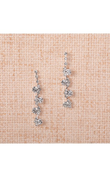 Ladies' Flower Shaped Alloy With Irregular Cubic Zirconia Jewelry Sets