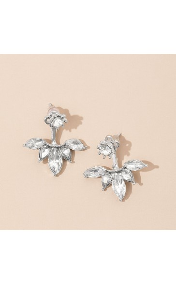 Ladies' Lovely Alloy With Irregular Rhinestone Earrings