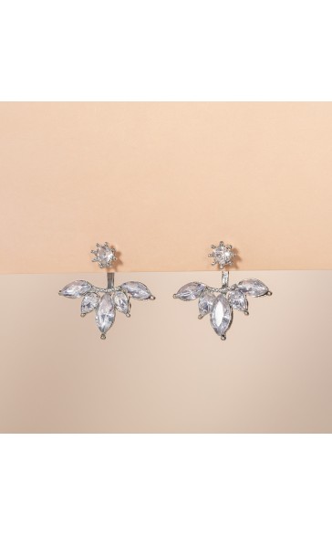 Ladies' Lovely Alloy With Irregular Rhinestone Earrings