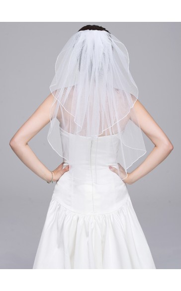 Two-tier Pencil Edge Elbow Bridal Veils