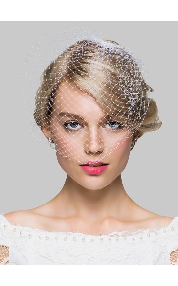 One-tier Birdcage Veils