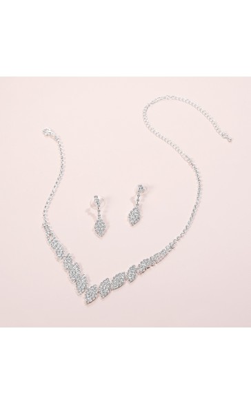 Ladies' Fashionable Alloy With Irregular Cubic Zirconia Jewelry Sets