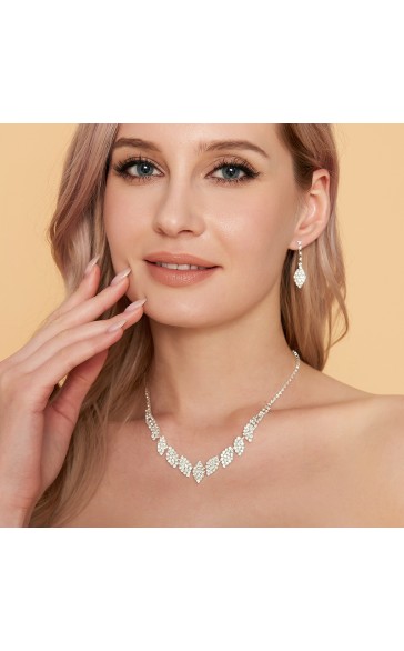 Ladies' Fashionable Alloy With Irregular Cubic Zirconia Jewelry Sets